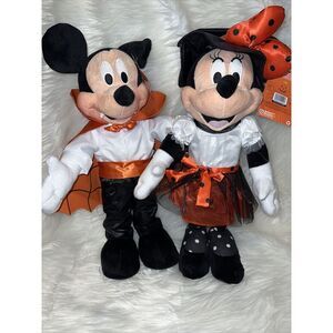 Disney's‎ Mickey And Minnie Mouse Greeters Vampire and Witch Halloween New